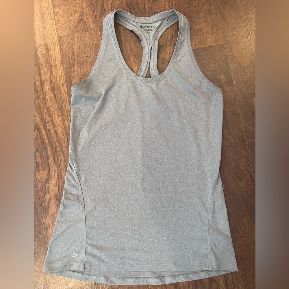 Athleta Limitless Keyhole Tank- Gray- XS
